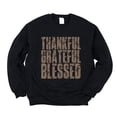 thumbnail image 6 of Thankful Grateful Blessed Block Distressed - Women's Graphic Sweatshirt, 6 of 14