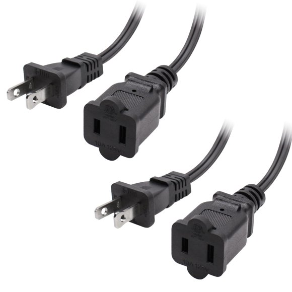 Cable de alimentación Yeatel de 1 m, 2 unidades, NEMA 1-15P a 1-15R 125V