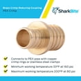 thumbnail image 4 of Acoplamiento reductor de engarce SharkBite, accesorio de plomería de latón, 4 of 5