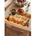 thumbnail image 3 of It's Fall Placemats Set of 4 Y'all Orange Thanksgiving Pumpkin Maple Leaf Harvest Heat Insulation Washable Place Mats, Rustic Non-Slip Table Mats for Dining Table Party Kitchen Decor,13x19 Inch, 3 of 4