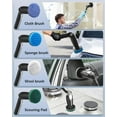 thumbnail image 3 of Leebein Brosse Électrique Rotative, Brosse de Douche avec 4 Angles Réglables et 8 Têtes de Brosse, Brosse Électrique avec Long Manche et Télécommande, 3 of 7
