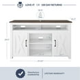 thumbnail image 5 of BELLEZE 48" TV Stand, Entertainment Center for TVs up to 55", Media Console Table with Two Open Shelves and Storage Cabinets - Corin (White), 5 of 6