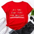 thumbnail image 4 of Anbech All The Cool Kids Are Reading T-Shirt for Women Reading Graphic Junior Girls Short Sleeve Tee Tops with Crew Neck, 4 of 5
