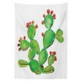 thumbnail image 3 of Ambesonne Cactus Tablecloth Rectangular Table Cover, Ripe Prickly Pear Fruits, 60"x90", Green and Vermilion, 3 of 4