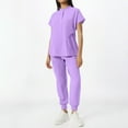 thumbnail image 2 of FrzhBrz Scrub Sets for Woman Comfort Fit Womens Scrubs V Neck Top and Joggers Pants Anti-Wrinkle Athletic Pocketed Nurse Workwear, 2 of 5