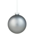thumbnail image 6 of Northlight Shiny and Matte Christmas Glass Ball Ornaments - 4" (100mm) - Silver - 4ct, 6 of 9