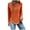 Orange, variant on Tops for Women Trendy Round Neck Halloween Long Sleeve Causal Loose Fitting Side Split Sweater Fall Solid T-Shirt Top,Khaki,5XL