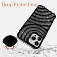 thumbnail image 4 of Compatible with iPhone 13 Pro Max Case 6.7 Inch, Cute 3D Design Planting Water Ripple Case, Bling Sparkle Case for Women Girls, Soft Silicone Shockproof Camera Protective Back Cover-Black, 4 of 14