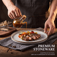 thumbnail image 5 of Vesteel Salad Plate for 4, 8 inch Stoneware Dinner plates with Textured Stripes, 4-Piece Ceramic Kitchen Plates for Dessert Salad, Dishwasher Safe & Microwave Safe, Seashell White, 5 of 8