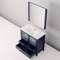 thumbnail image 4 of 36 in. Navy Blue Vanity, White Ceramic Top / Soft Close and Spacious Interior, 4 of 4