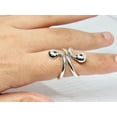 thumbnail image 3 of SS DESIGNS Adjustable Sterling Silver Circles Splint Ring for Mallet Finger & Trigger Finger | Elegant Arthritis Ring Splint for PIP Joint Support | RA, EDS, Hypermobile Finger Therapy Ring, 3 of 5