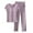 320#Purple, variant on Women Pajamas Set Button Down Sleepwear Short Sleeve Nightwear with Long Pants Soft Pjs Set with Pockets