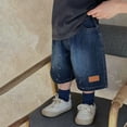 thumbnail image 6 of RYTAYY Children Boys Denim Shorts Loose with Pocket Breathable Comfortable Casual Daily Wear Soft Fabric 1-12 Years Elegant Stylish Trousers, 6 of 9