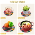 thumbnail image 4 of Graffiti Colorful Trivet Mats Set Cotton Woven Non-Slip Pot Holders Heat Resistant for Hot Pots Pans Dishes Pats, 4 of 6