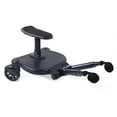 thumbnail image 6 of 2-in-1 Universal Stroller Board with Detachable Seat – Sit & Stand Buggy Board for Toddlers Ages 3-7, 55lbs Capacity, 360° Smooth PU Wheels, Adjustable Height for Most Strollers – Black, 6 of 12
