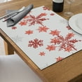 thumbnail image 2 of Set De Table En Vinyle (Flocons De Neige Rouges) - Lot De 12, 2 of 4