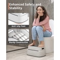 thumbnail image 4 of MR.SIGA Toilet Stool Squat Adult Bathroom Foot Stool, Off-White & Dark Gray | Heavy Duty Anti-Slip Bathroom Step for Improved Posture, 4 of 7
