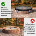 thumbnail image 3 of Outdoor Firepit Covers Round, Oxford Cloth Outdoor Rain, Snow and Wind Fire Pit Cover and Sandbag, Suitable for 52-56 Inch Round Built in Stone Firepits, 3 of 7