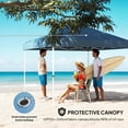 thumbnail image 6 of 10x 10 ft Pop Up Sun Shade,Party Tent with Sidewall, Instant Sun Shelter with Height Adjustable Strong Metal Legs,4 Storage Pockets,Dual Trash Bag Holders,for Outdoor Events, Beach,Blue, 6 of 7
