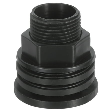 Uxcell Bulkhead Fitting 3/4 GHT x 1/2 Female Plastic Bulkhead Connector Black