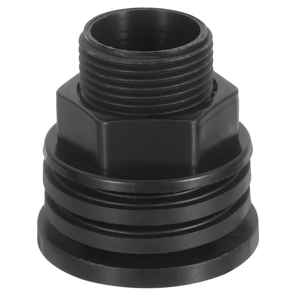 Uxcell Bulkhead Fitting, 3/4" GHT x 1/2" Female Plastic Bulkhead Connector, Black