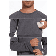thumbnail image 4 of Zehisen Men's Lightweight Sweatshirts with Kangaroo Pocket Relaxed Fit Crew Neck Pullover Shirt Deep Gray M, 4 of 7