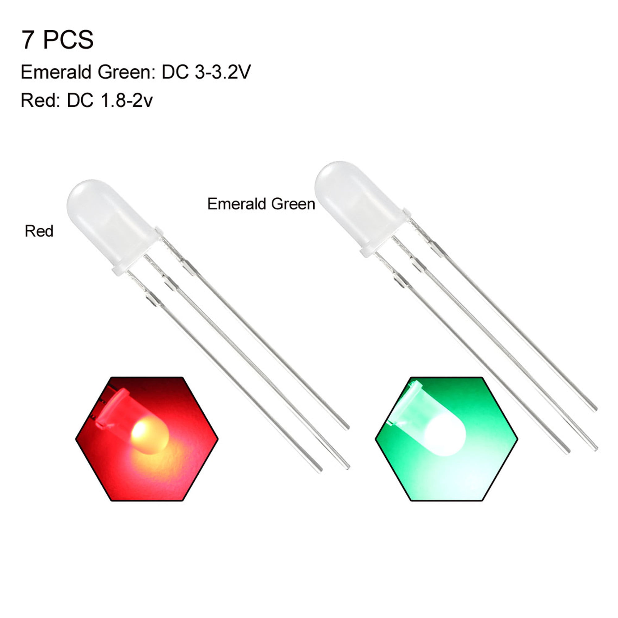 Details about   1000Pcs 5mm Dual Bi-Color Red Blue 3 Pin Water Clear LED Common Cathode