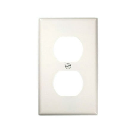 Receptacle Cover Plates - Leviton 88003 1-Gang Duplex Device Receptacle Wallplate, White