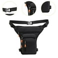 thumbnail image 6 of QccHieUs Mens Waist Bag Crossbody Bag Motorcycle Drop Leg Bag Fanny Pack Adjustable Strap Side Zipper Black, 6 of 7