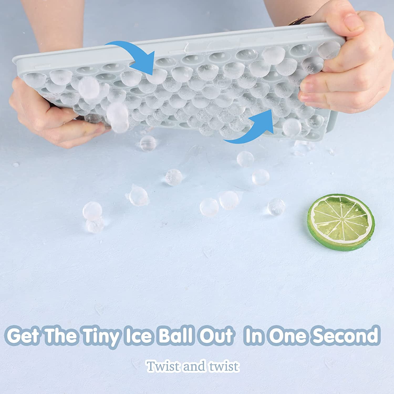 Mini Ice Cube Trays, Upgraded Small Ice Cube Trays Easy Release, 104PCS Tiny Ice Cube Tray Crushed Ice Tray for Chilling Drinks Coffee Juice