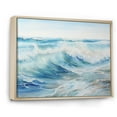 thumbnail image 2 of Designart "Liquid Art Of Oceanic Charm III" Ocean Floater Framed Canvas Wall Art, 2 of 5