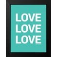 thumbnail image 2 of Seven Trees Design 19x24 Black Modern Framed Museum Art Print Titled - Love, Love, Love, 2 of 5