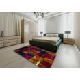 thumbnail image 4 of Ahgly Company Indoor Rectangle Abstract Burgundy Red Patchwork Area Rugs, 5' x 7', 4 of 6
