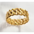 thumbnail image 3 of Cuban Link Chain Men's Ring Solid 925 Rose Gold Plated 6mm Width Gitanshjewels hickness 1.8mm Minimal Propose Ring, 3 of 5