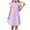 Purple, variant on Linfrsh Pajamas for Kids Girls Pajama Sets 2pcs Button Short Sleeve Long Pants with Shorts Sleepwear Cute Fun Patterns Nightgowns for Teens(Pink,Size 5-6 T)