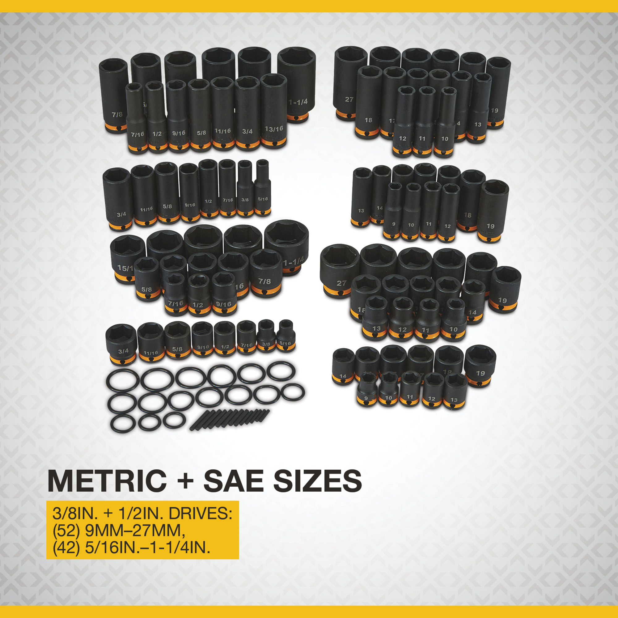 Klutch 94-Piece Impact Socket Set, SAE & Metric photo 2