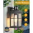 thumbnail image 3 of VIANIS Motion Sensor Porch Lights Outdoor, 2 Pack Black Exterior Lighting Fixtures for House, Waterproof Outdoor Wall Sconce Wall Mount, Modern Outside Wall Lantern with Dusk to Dawn for Garage, 3 of 10