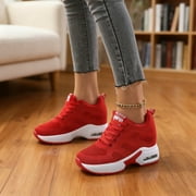 Women's Platform Sneakers Wedges Lace Up Shoes Increase Fashion Sneakers for Womens Girls
