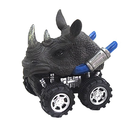 PVCS Grassland Animals Pull Back Animal Toys Car Gift for Boys Girls - Rhino