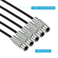 thumbnail image 3 of Uxcell 5.9 Inch Stainless Steel Wire Keychain Cable Key Ring Loop, Black, 15 Pack, 3 of 7