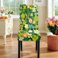 thumbnail image 4 of TSOVTHRID Colorful Shamrock Floral Print Rectangle Tablecloth Chair Cover Set Table Covers 55x82 Inches Table Cloth 4 Pieces Chair Cover for Kitchen Dining Room St. Patrick's Day Decoration, 4 of 7