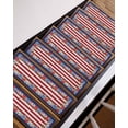 thumbnail image 3 of American Flag Day Stair Treads Non Slip for Steps Independence Blue Red Striped Star Flowers 4 Pcs Reusable Adhesive Stair Runner Mats for Dogs Elders Carpet Treads Rugs for Staircase 8x30 In, 3 of 7