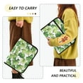 thumbnail image 4 of Accordion File Organizer with Zip Closure 13 Pockets Expanding File Folder Letter A4 Paper Document Organizer for Home Office Green Ginkgo Biloba, 4 of 7