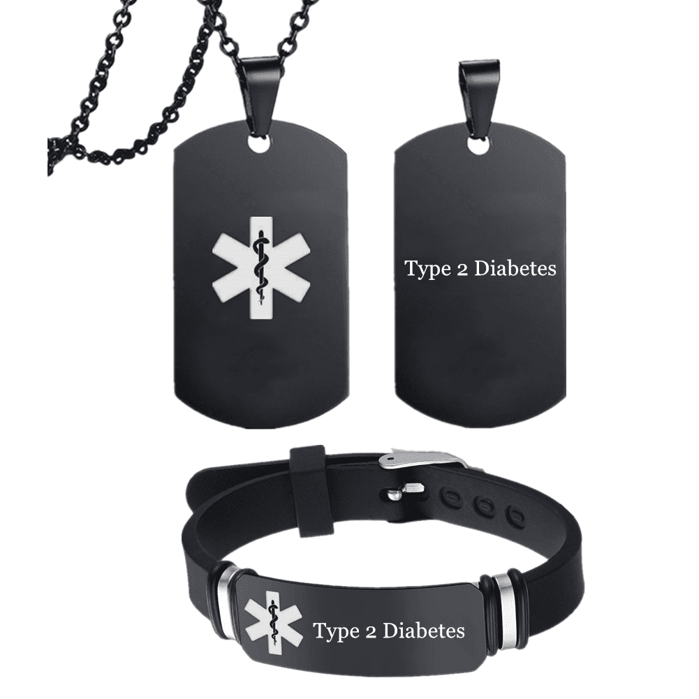 Personalized Medical Alert Identification Alarm Jewelry Set for Kids