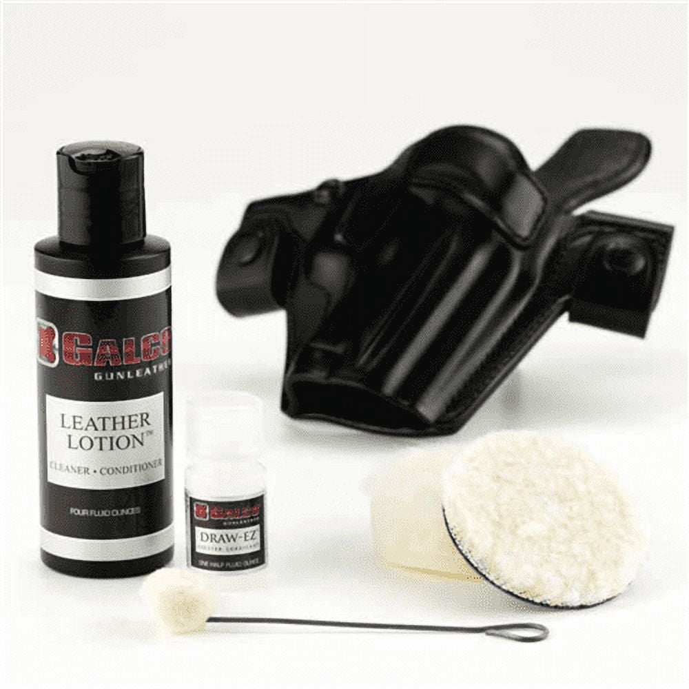 Galco Holster Care Kit, Leather Lotion, Draw-EZ, Buff Pad - HCK