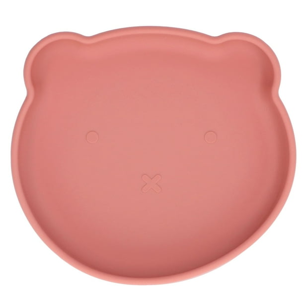 Plato de silicona, plato de succión para bebés, lindo utensilio de silicona para bebés, plato para bebés, muy versátil