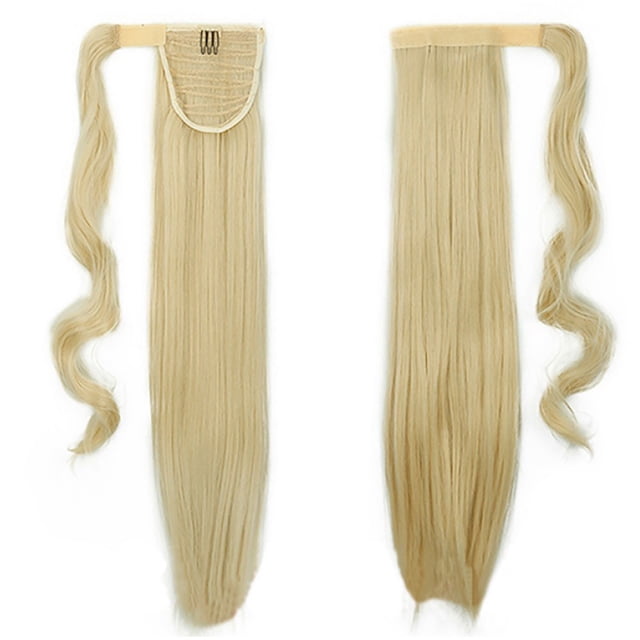 Extension de Queue de Cheval à Clipser pour Cheveux Raides pour Femmes (21.65 Pouces), Pull Toupie