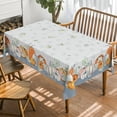 thumbnail image 4 of Fall Tablecloth 60x84 Inch Rectangular, Thanksgiving Autumn Harvest Orange Watercolor Pumpkins Blue Table Cover for Party Picnic Dinner Decor, 4 of 6