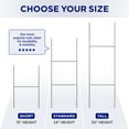 thumbnail image 5 of Yard Sign Stakes Professional, Weatherproof, USA-Made 24 Tall H-Stakes for Yard Signs, Metal Yard Sign Stakes for Corrugated Plastic Signs (5 Pack) 5 Standard (24" Height), 5 of 8