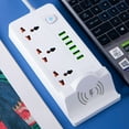 thumbnail image 7 of Christmas Gifts Liweisiy Us Standard 110V Two Pin/Three Pin Plug Multifunctional Socket With 6 Usb Ports And Wireless Charging D5492 A, 7 of 7